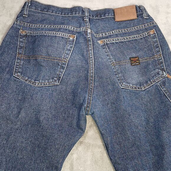 Vintage Polo Jeans Ralph Lauren Fits 32x28 Blue Carpenter C-5 Street Y2K Preppy - Picture 5 of 11